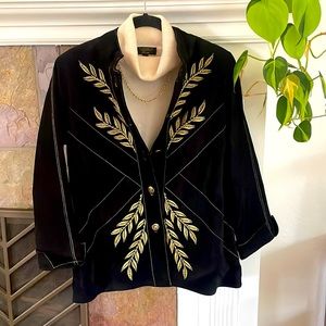 Embellished Leather Jacket by Bob Mackie
